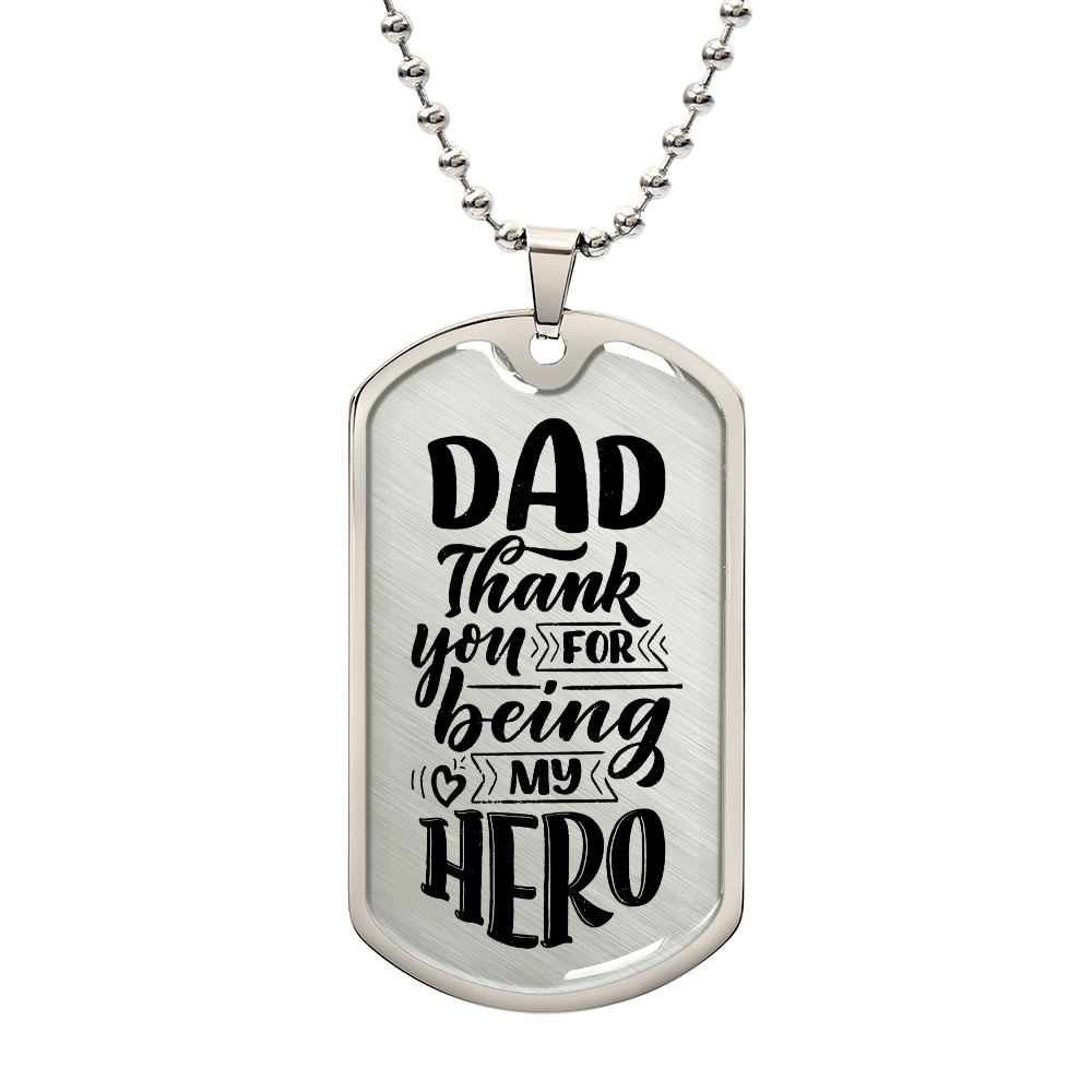 TO MY DAD - LOVE FROM YOUR CHILD.(Luxury Graphic Dog Tag Necklace)