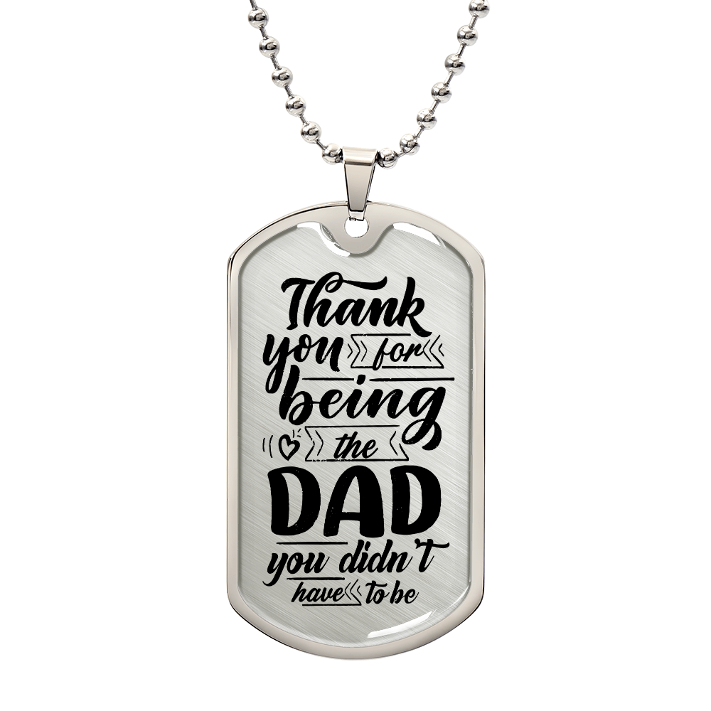 TO MY DAD - LOVE FROM YOUR CHILD.(Luxury Graphic Dog Tag Necklace)