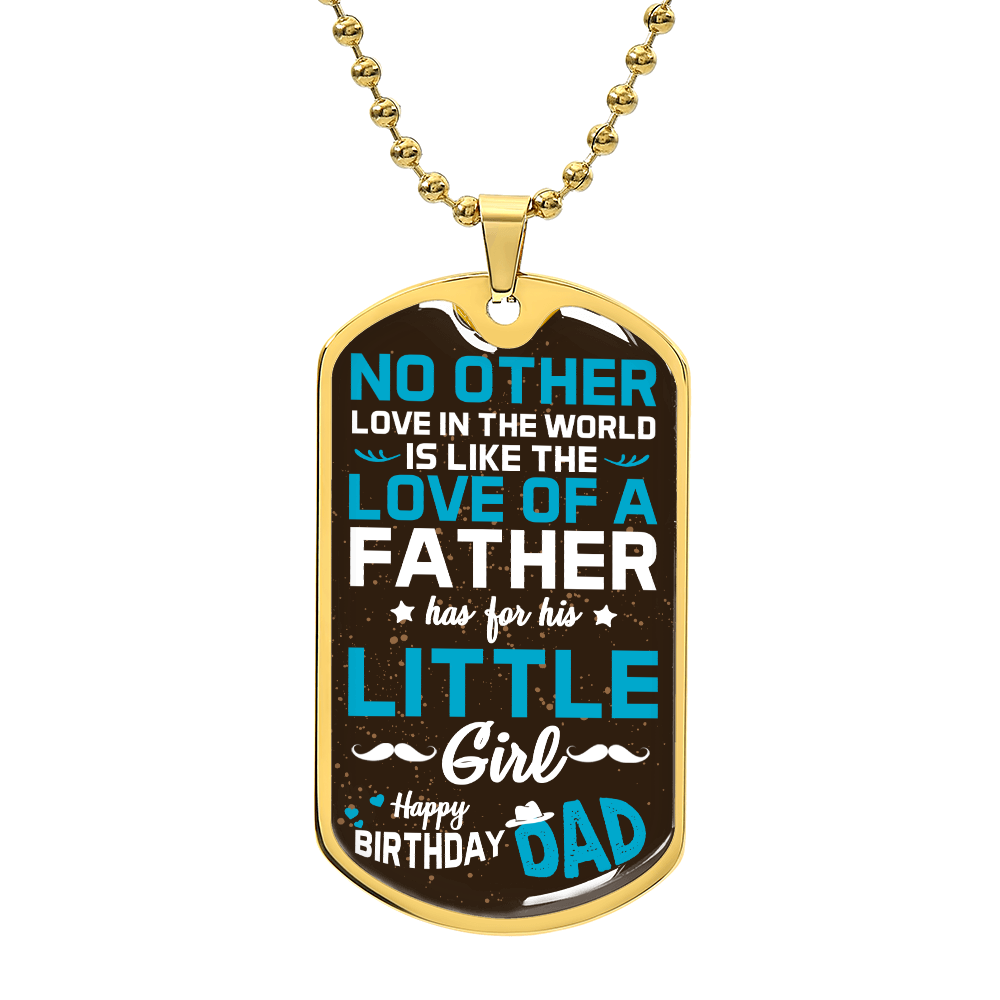 To my Dad - Birthday dog tag.(Luxury Graphic Dog Tag Necklace)