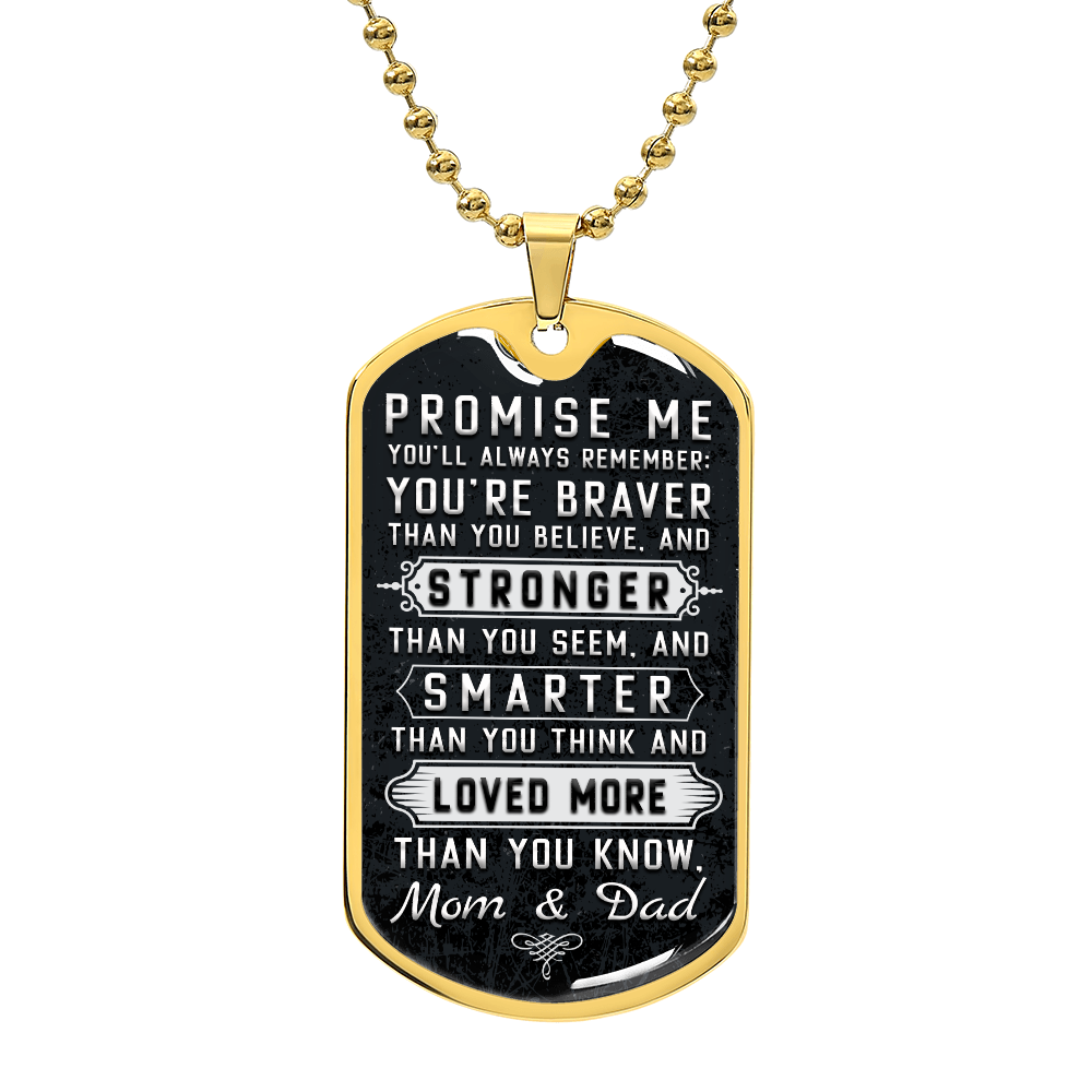 TO MY CHILD - Promise me.(Luxury Graphic Dog Tag Necklace)