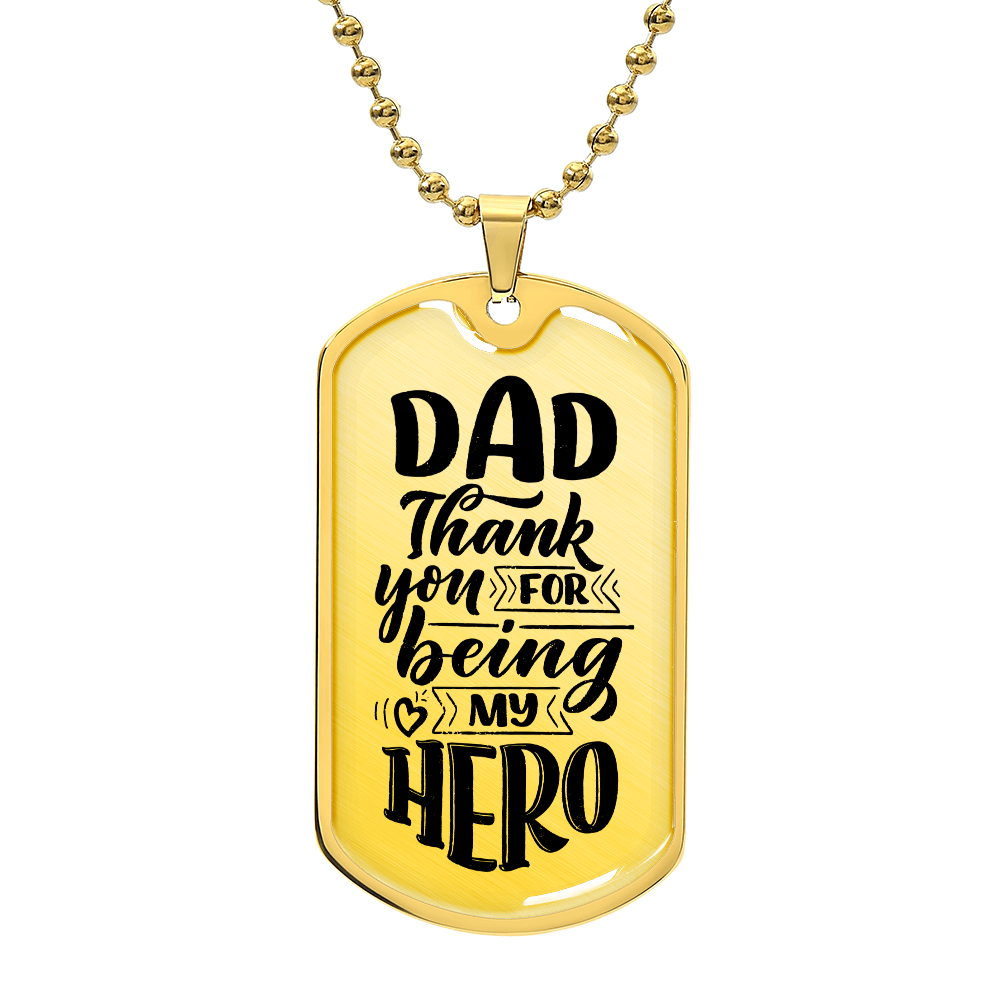 TO MY DAD - LOVE FROM YOUR CHILD.(Luxury Graphic Dog Tag Necklace)