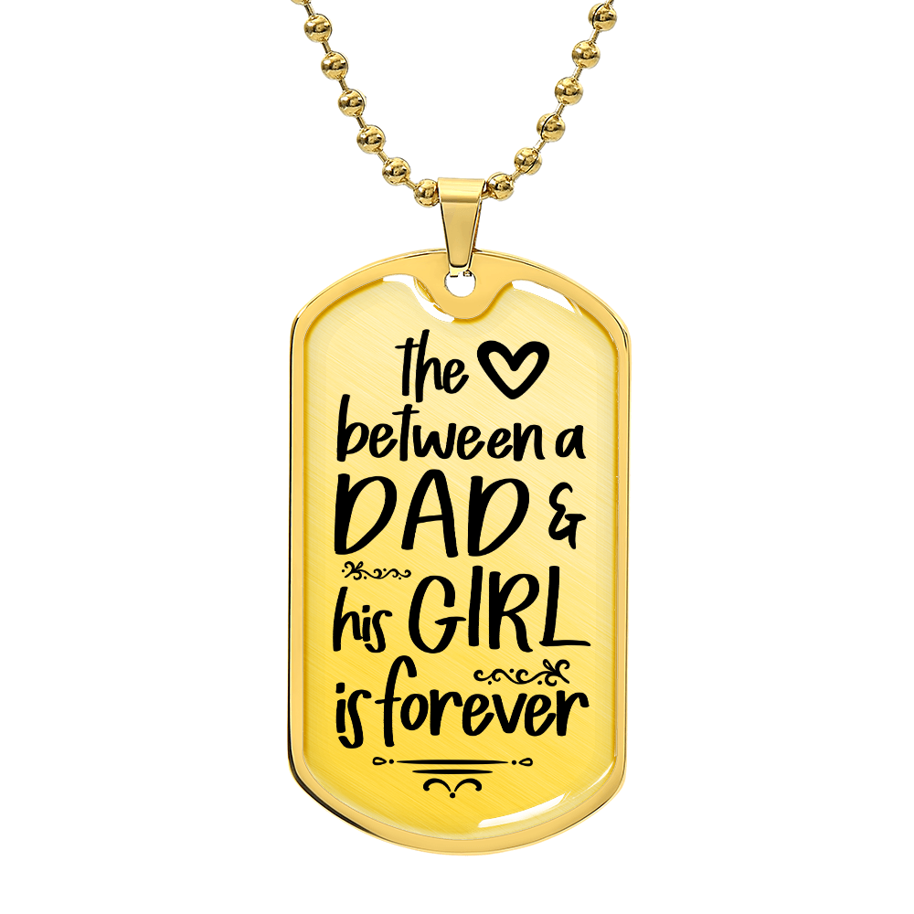 TO MY DAD - LOVE FROM YOUR CHILD.(Luxury Graphic Dog Tag Necklace)