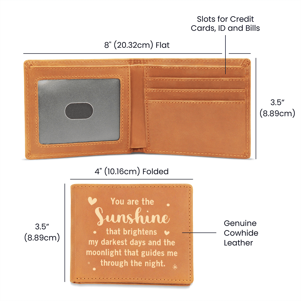 Graphic Leather Wallet.(You are the sunshine.)