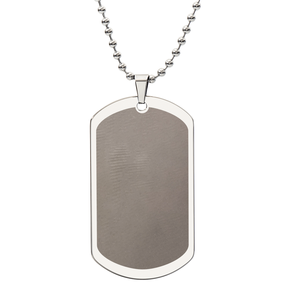 To my Dad - The years have brought dad .(Engraved Dog Tag Necklace)