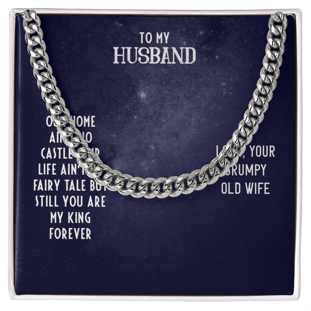 To my husband - love from your wife.(Cuban Link Chain)