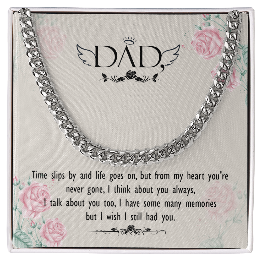 To my Father - love from your Child.(Cuban Link Chain)