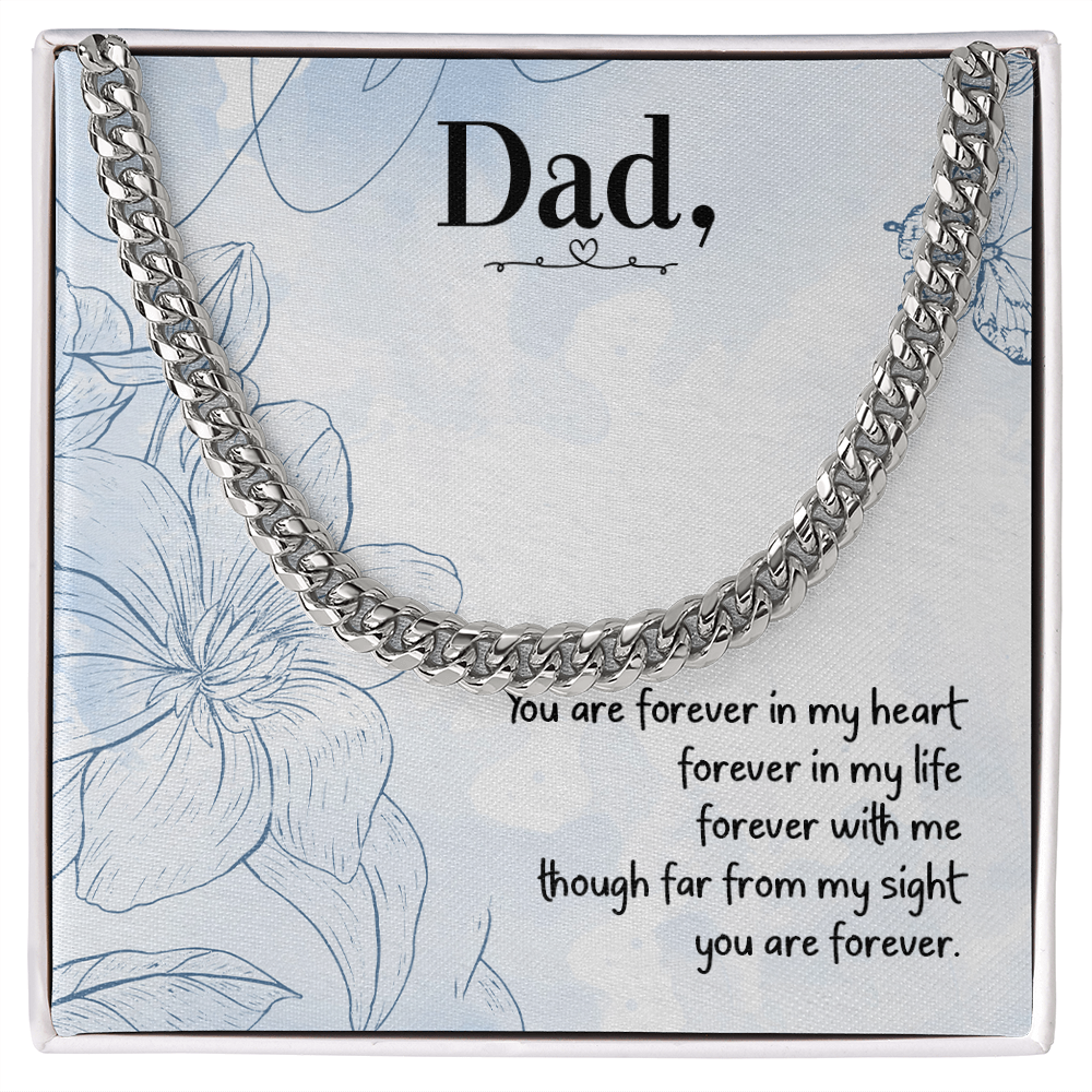 To my Father - love from your Child.(Cuban Link Chain)