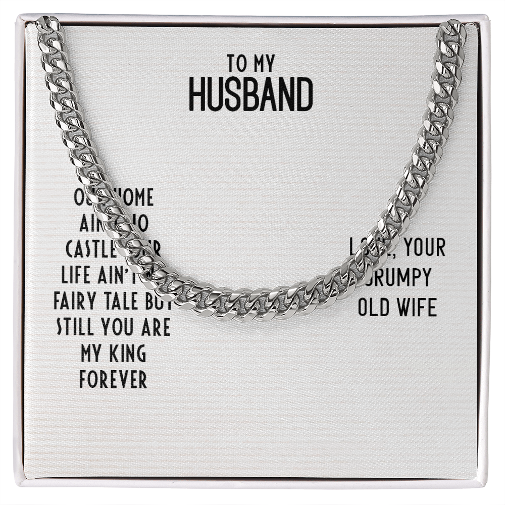 To my husband - love from your wife.(Cuban Link Chain)