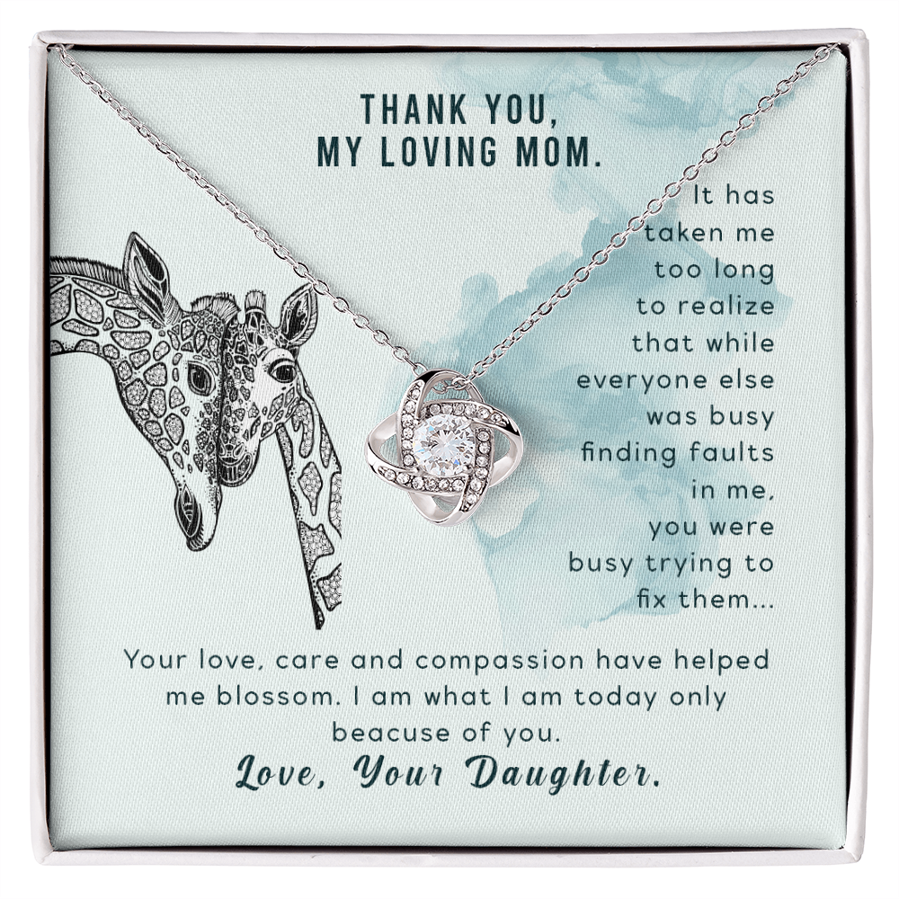 To my loving mother - Love from your daughter.(Thank you my loving mom )