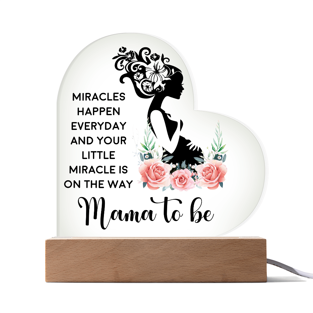 Heart Acrylic Plaque.(MIRACLES HAPPEN EVERYDAY...)