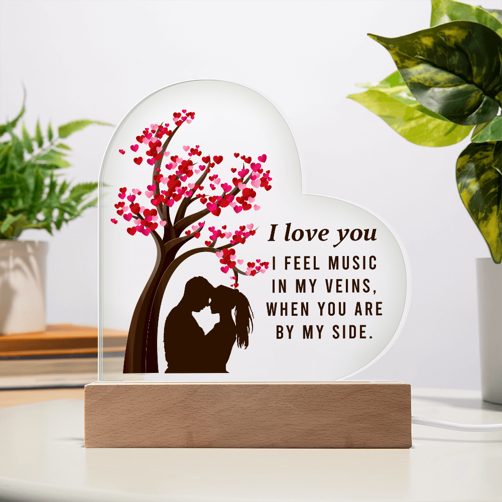Heart Acrylic Plaque.(I love you.)