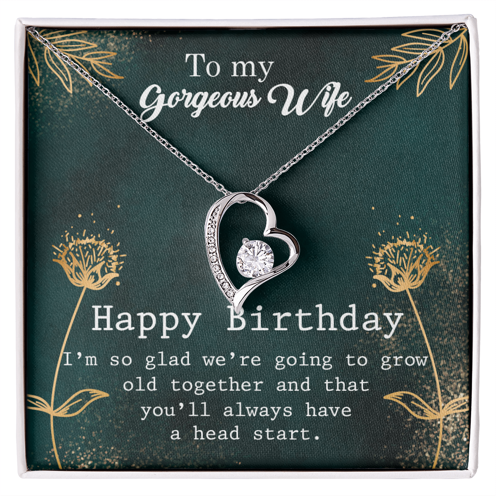 Happy birthday To My Wife - from your Husband.(Forever Love Necklace)