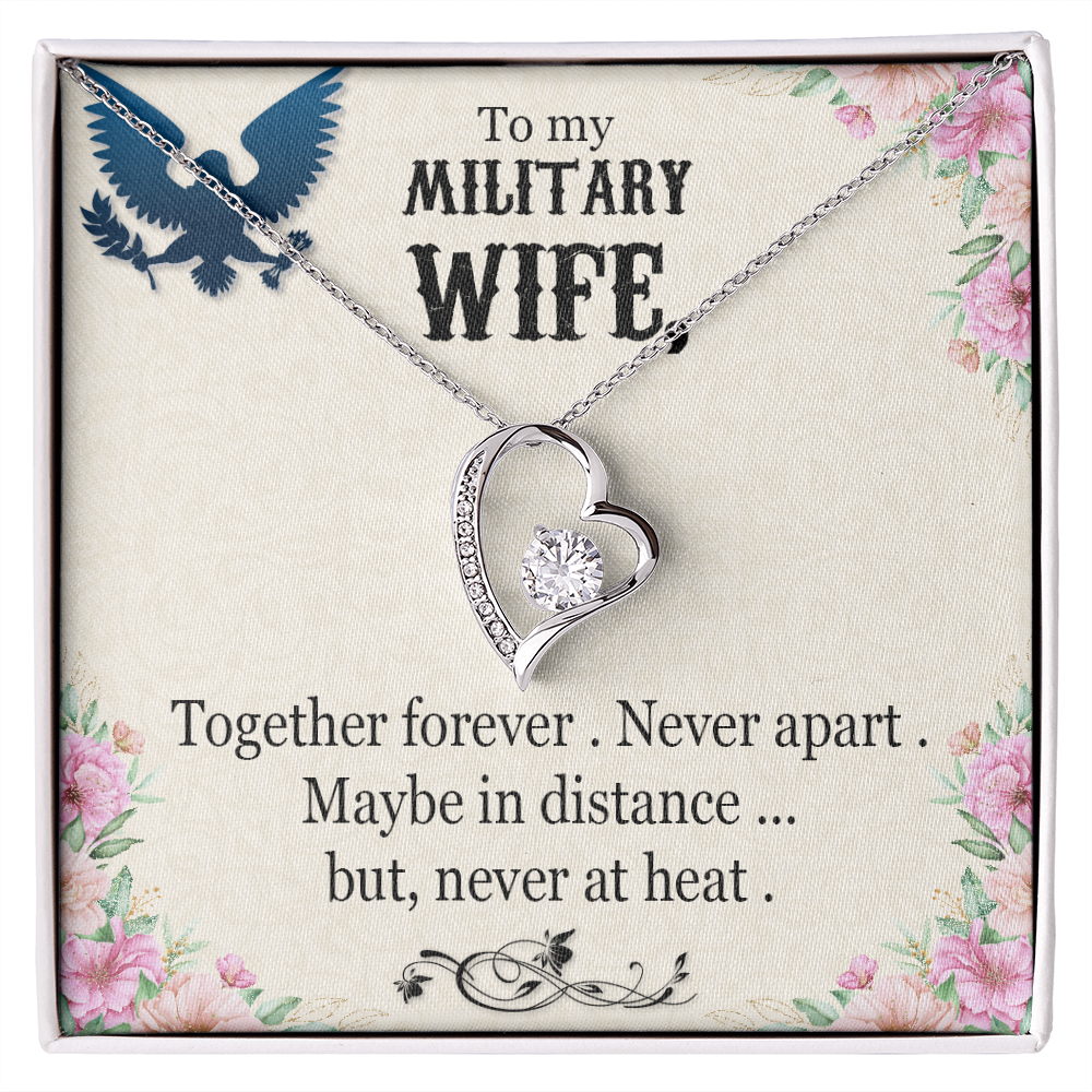 To My military Wife - from your Husband.(Forever Love Necklace)