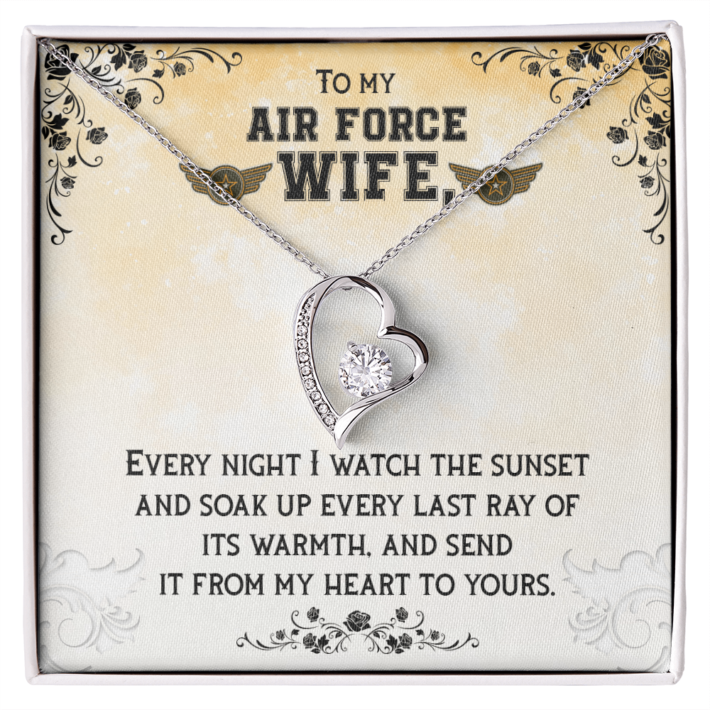 To My air force Wife - from your Husband.(Forever Love Necklace)