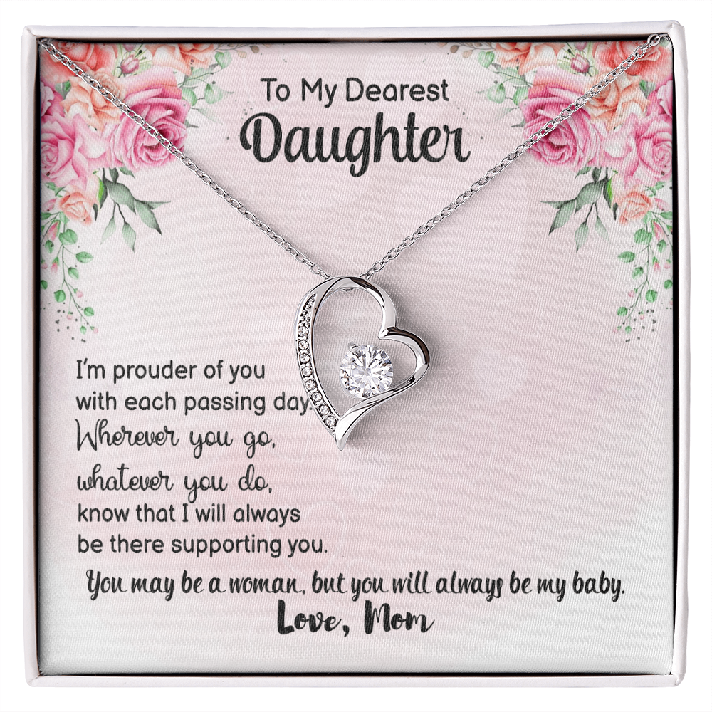 To My Dearest daughter - from you Mom.(Forever Love Necklace)