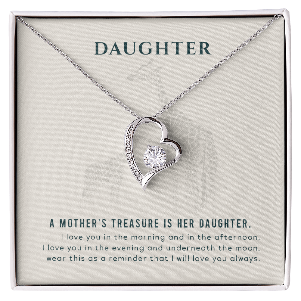To My daughter - from your parent.(Forever Love Necklace)