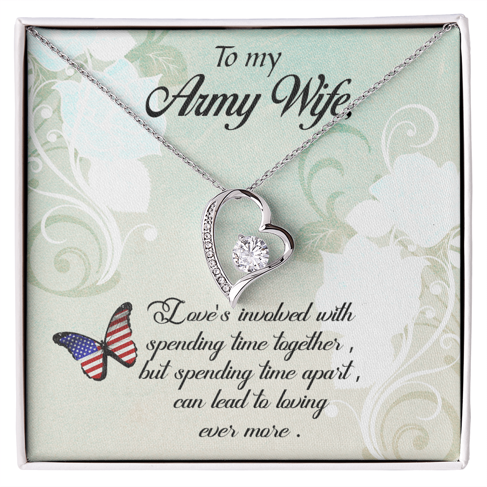 To My Army Wife - from your Husband.(Forever Love Necklace)