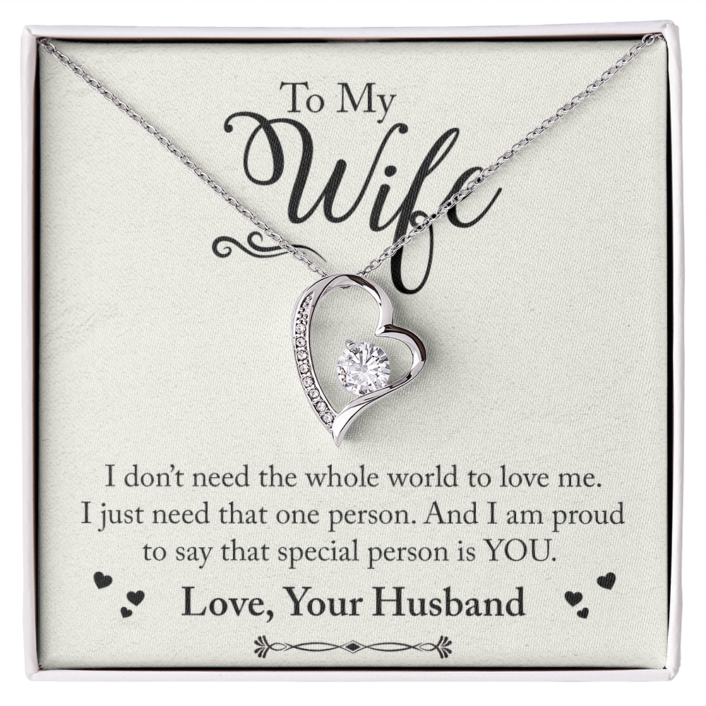 To My Wife - from your Husband.(Forever Love Necklace)