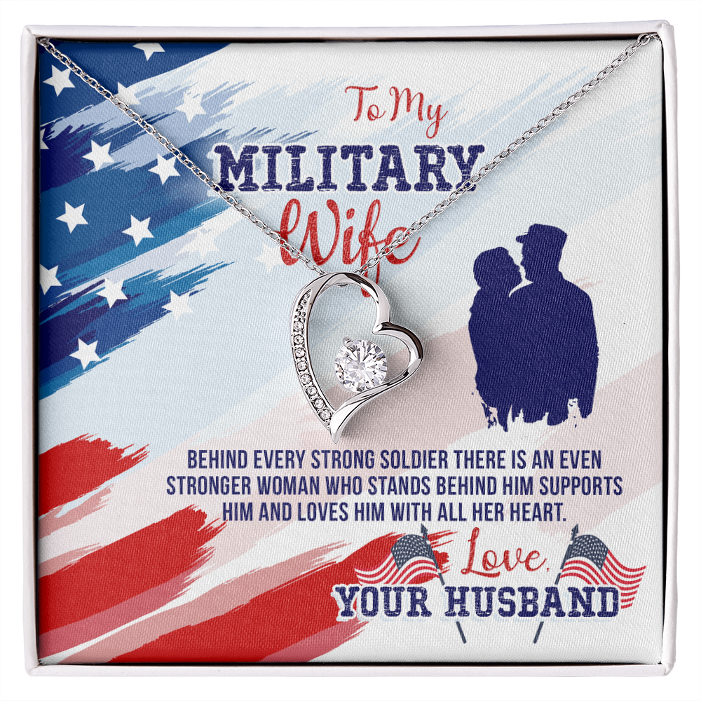 To My military Wife - from your Husband.(Forever Love Necklace)
