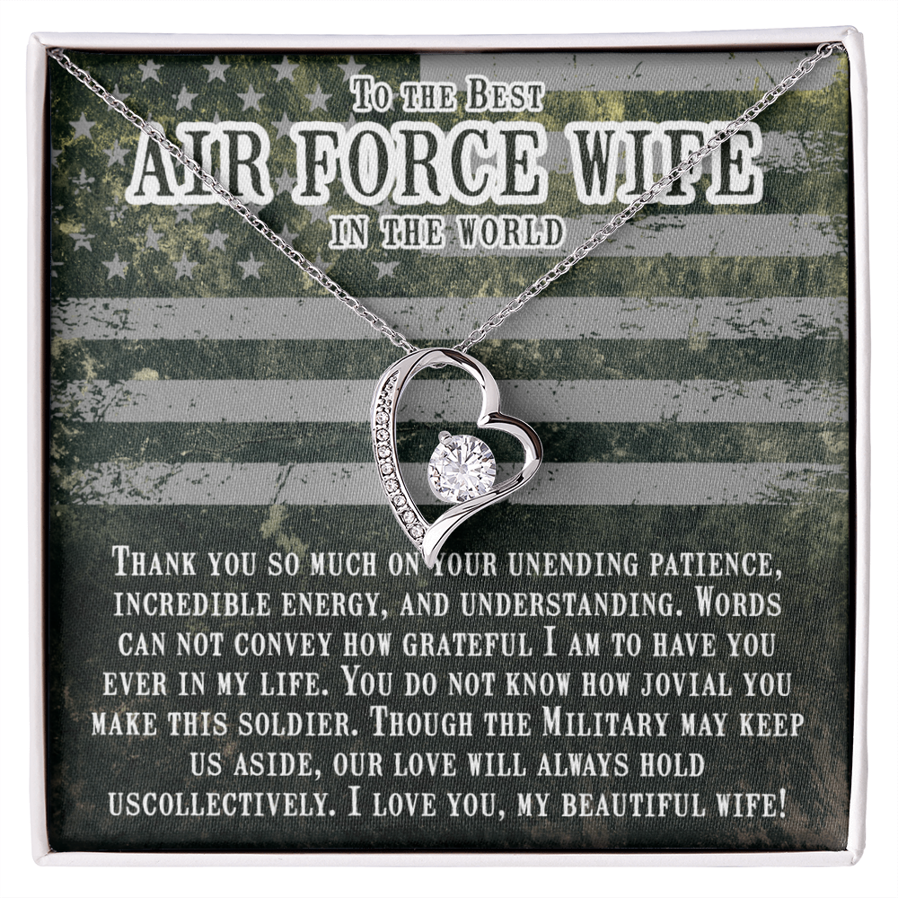 To My air force Wife - from your Husband.(Forever Love Necklace)