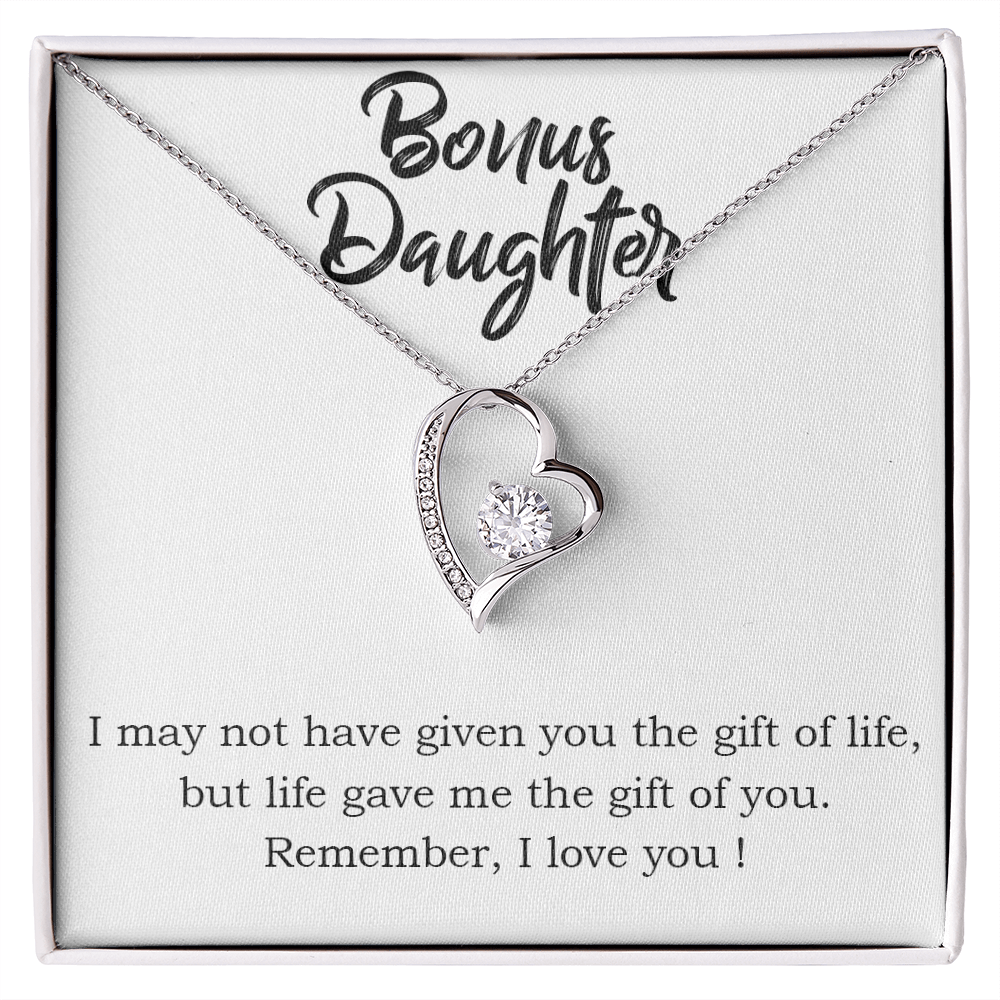 To My Bonus daughter - from your parents.(Forever Love Necklace)