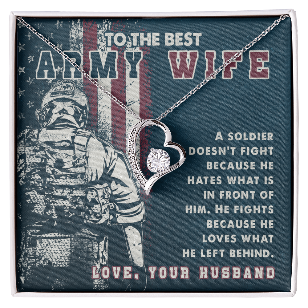 To My armey Wife - from your Husband.(Forever Love Necklace)