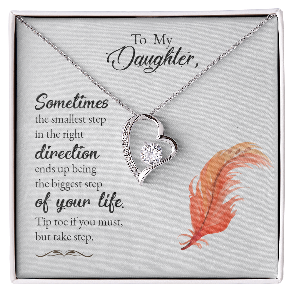 To My daughter - from your parent.(Forever Love Necklace)