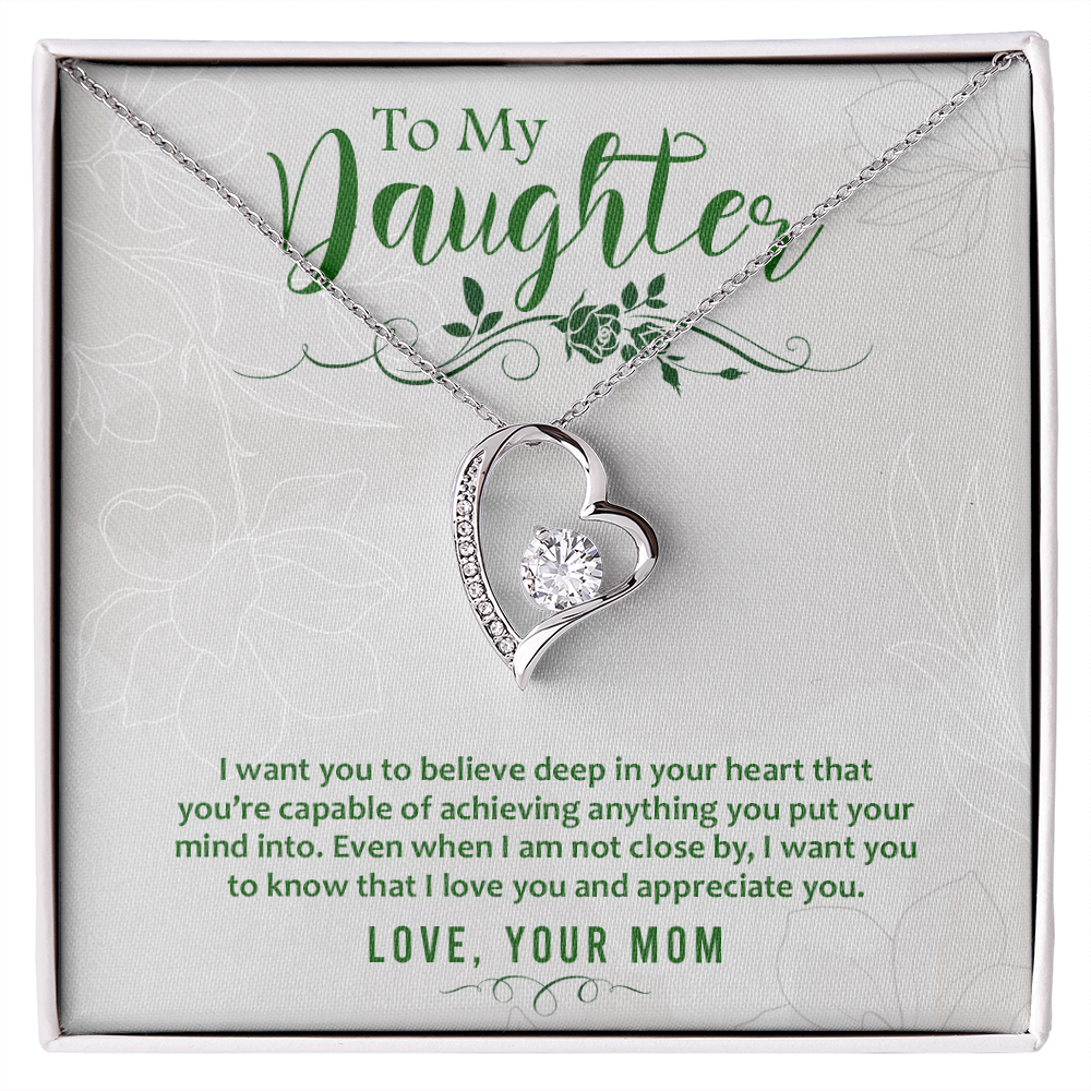 To My daughter - from your Mom.(Forever Love Necklace)
