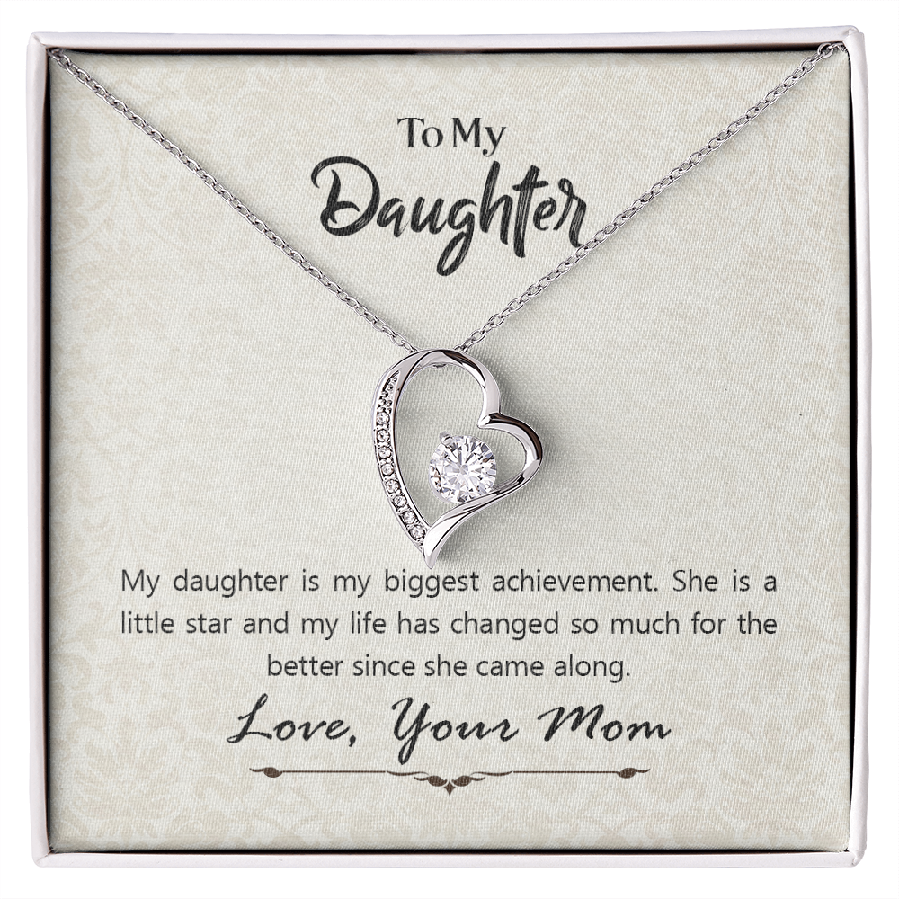To My daughter - from your Mom.(Forever Love Necklace)