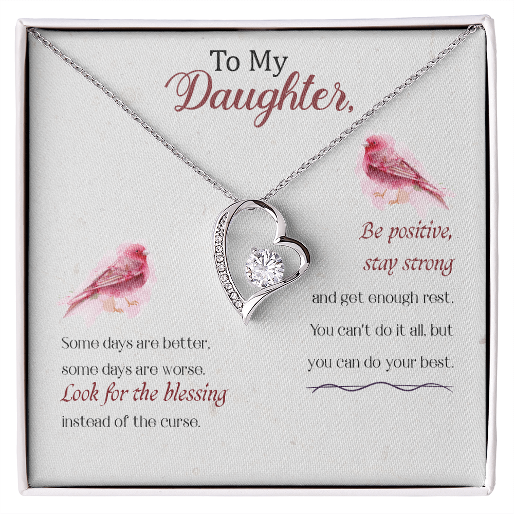 To My daughter - from your parent.(Forever Love Necklace)