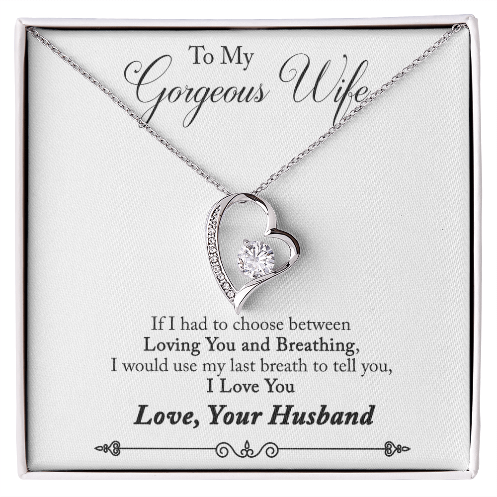 To My Gorgeous Wife - from your Husband. (Forever Love Necklace.)