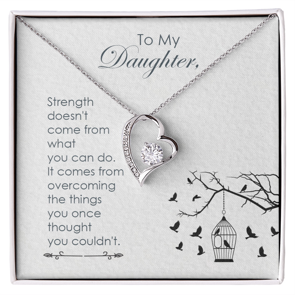 To My daughter - from your parent.(Forever Love Necklace)