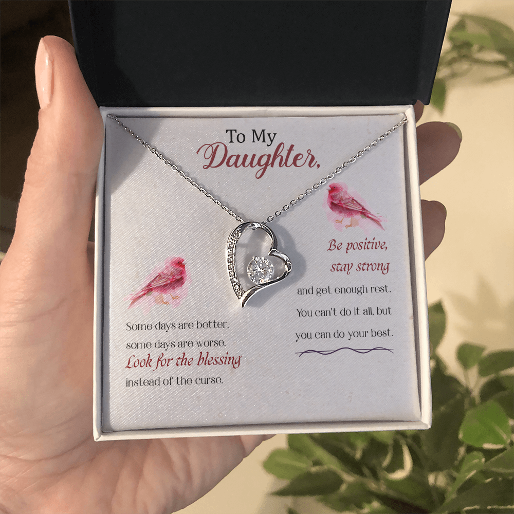 To My daughter - from your parent.(Forever Love Necklace)