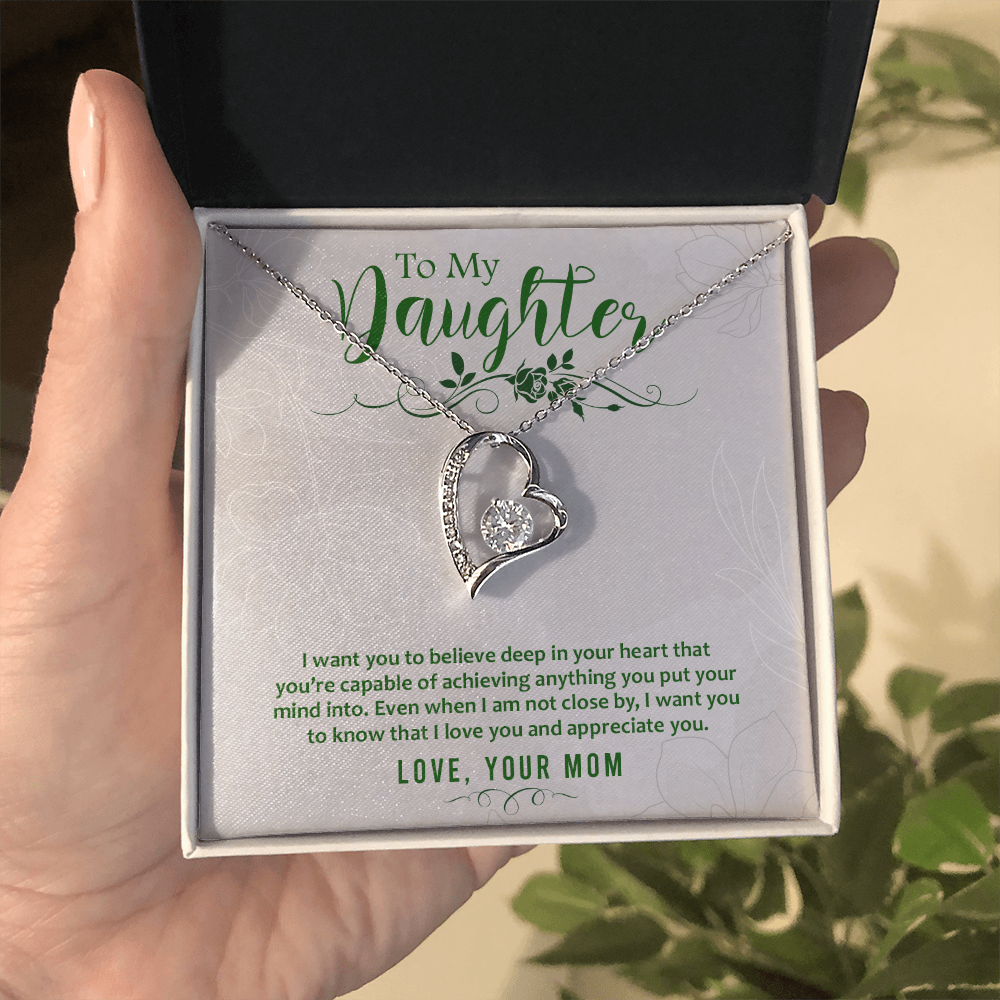 To My daughter - from your Mom.(Forever Love Necklace)