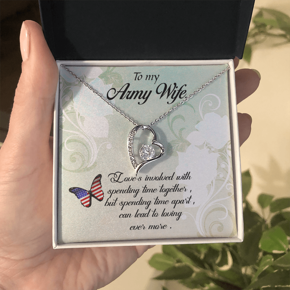 To My Army Wife - from your Husband.(Forever Love Necklace)