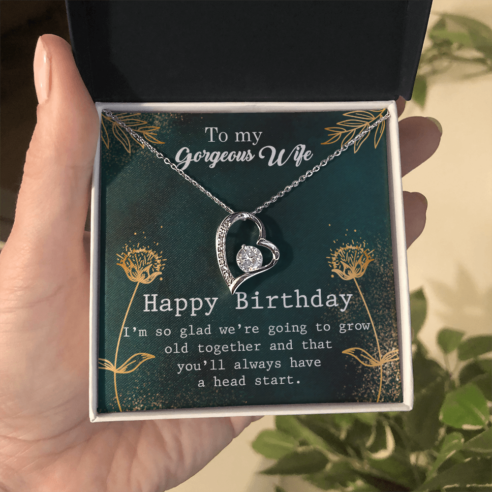 Happy birthday To My Wife - from your Husband.(Forever Love Necklace)