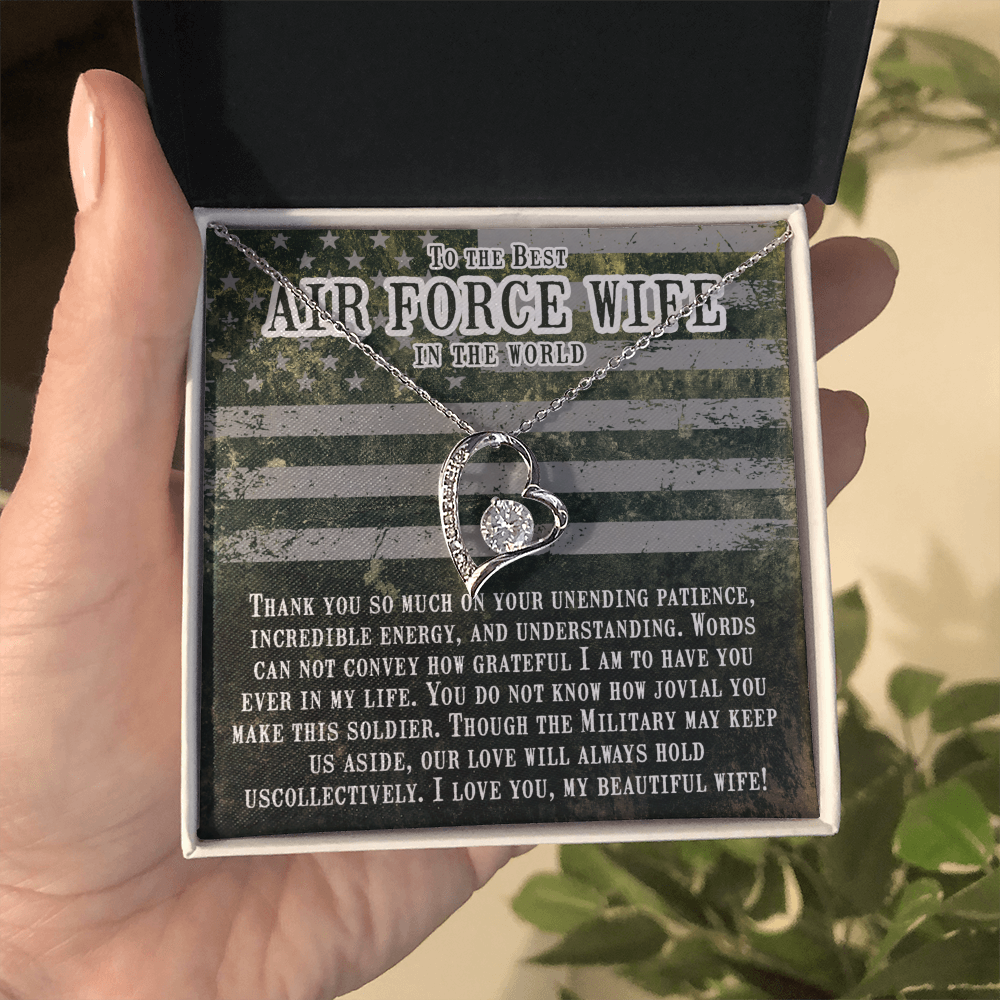 To My air force Wife - from your Husband.(Forever Love Necklace)