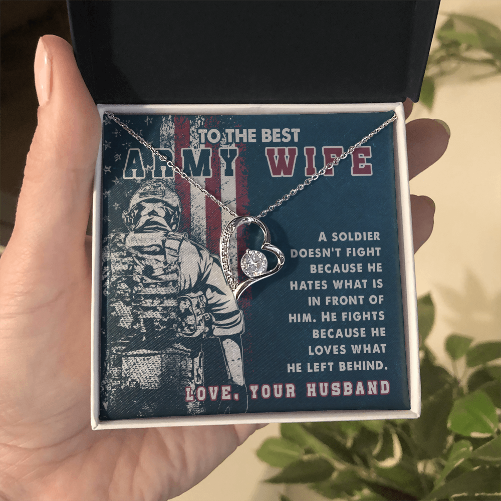 To My armey Wife - from your Husband.(Forever Love Necklace)