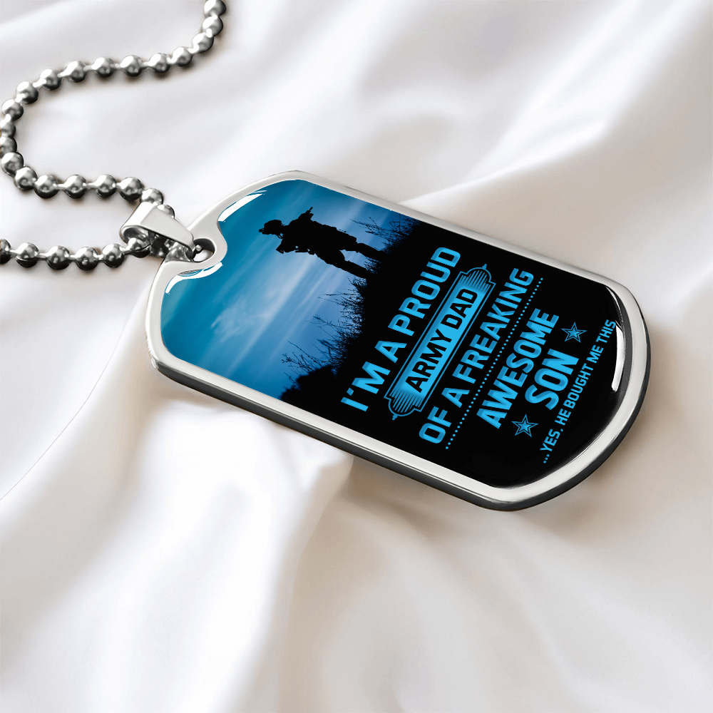 To my Armey Dad  - YES. HE BOUGHT ME THIS..(Luxury Graphic Dog Tag Necklace)