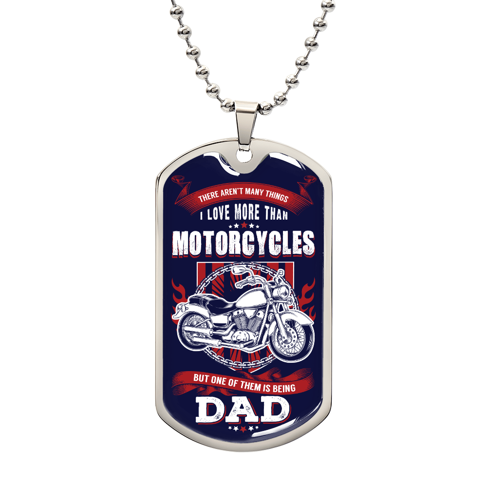 TO MY DAD - I LOVE MORE THEN.(Luxury Graphic Dog Tag Necklace)