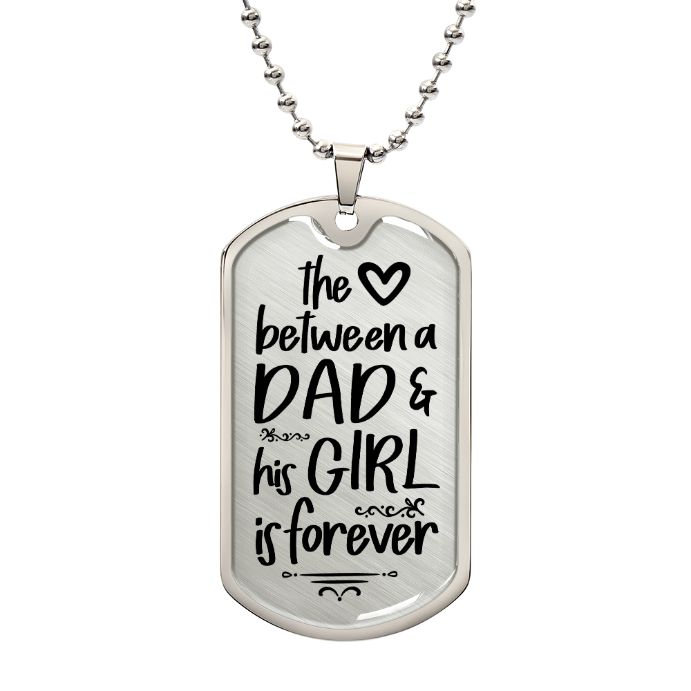 TO MY DAD - LOVE FROM YOUR CHILD.(Luxury Graphic Dog Tag Necklace)