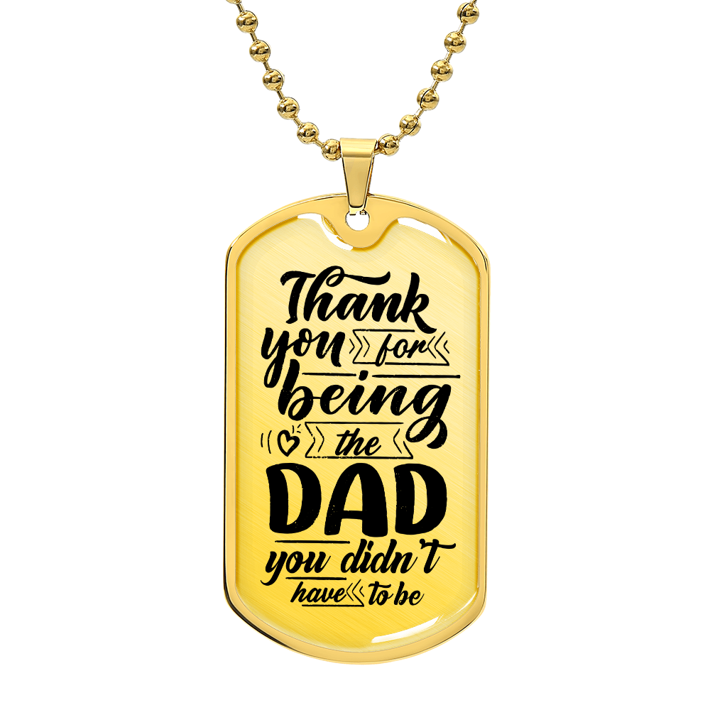 TO MY DAD - LOVE FROM YOUR CHILD.(Luxury Graphic Dog Tag Necklace)