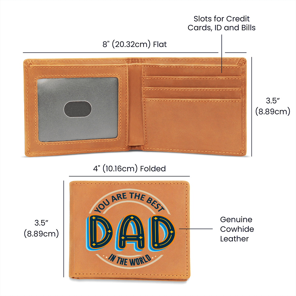 Graphic Leather Wallet.(You are the best dad in the world)