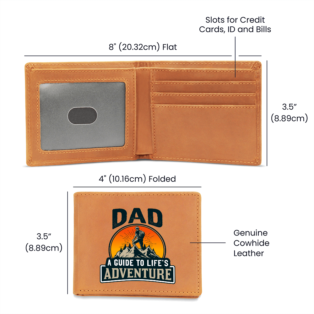 Graphic Leather Wallet.(Dad Adventure.)
