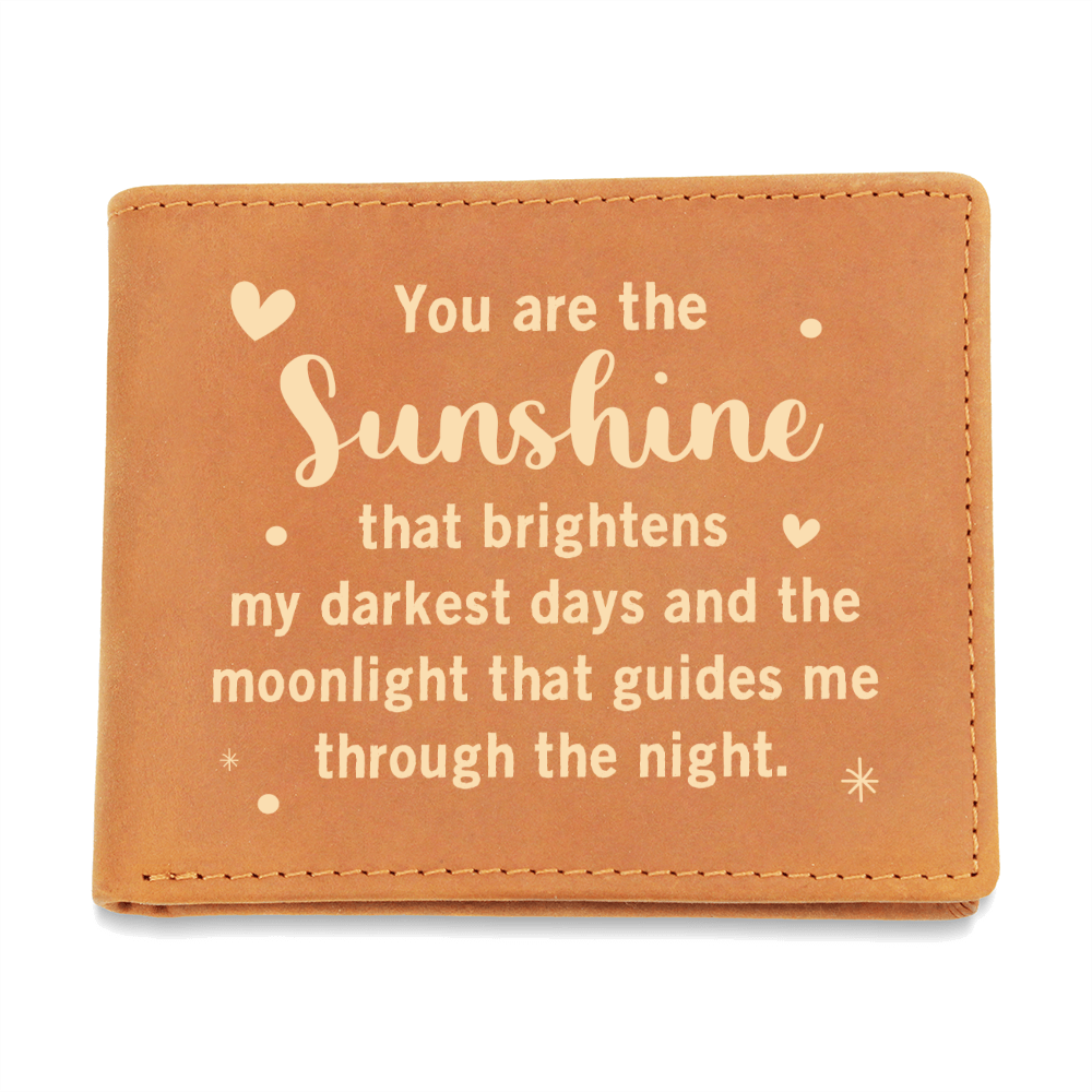 Graphic Leather Wallet.(You are the sunshine.)