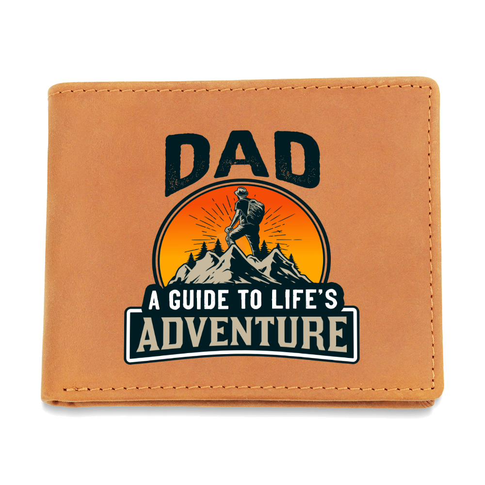 Graphic Leather Wallet.(Dad Adventure.)