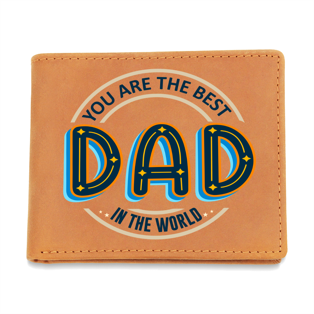 Graphic Leather Wallet.(You are the best dad in the world)
