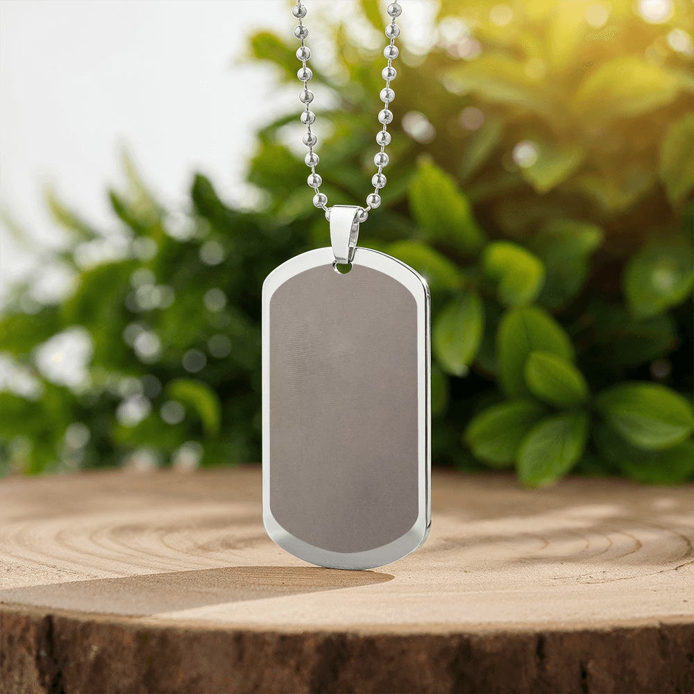 To my Dad - The years have brought dad .(Engraved Dog Tag Necklace)