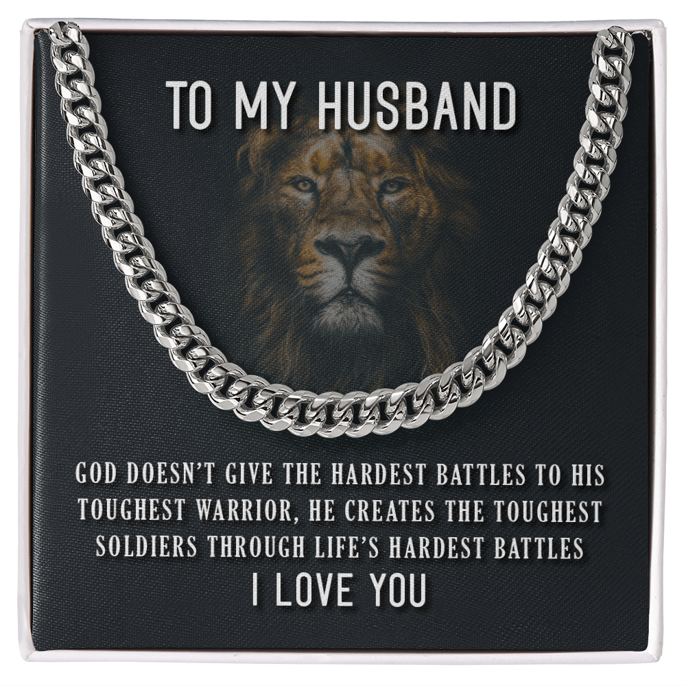 To my husband - love from your wife.(Cuban Link Chain)