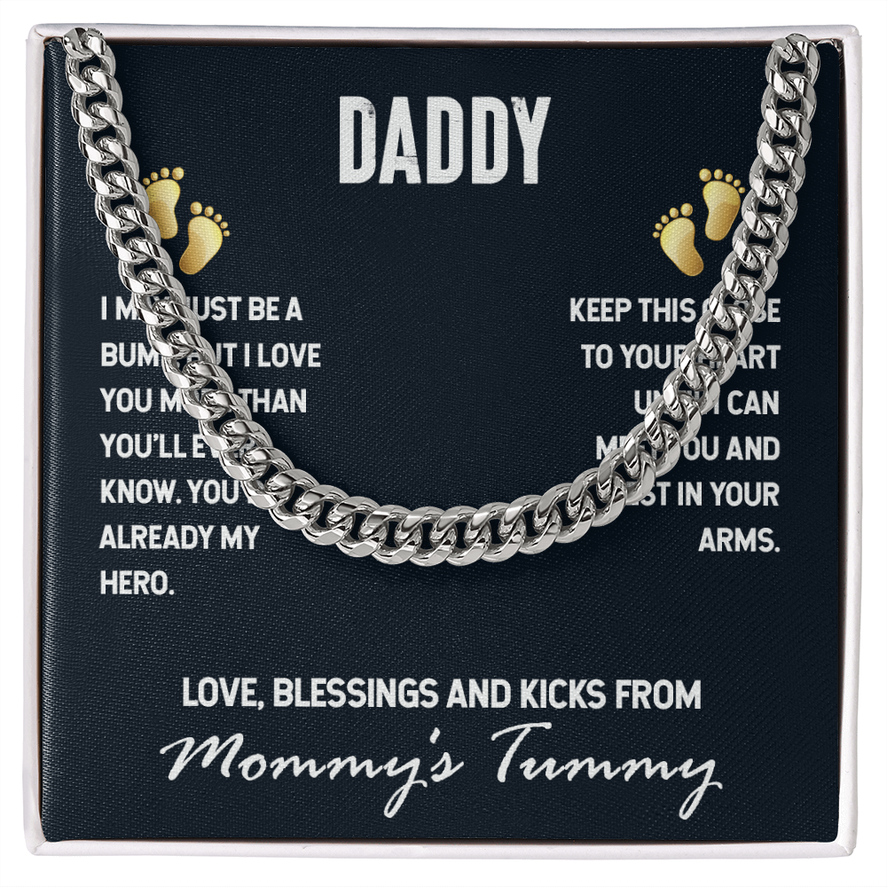 To my Father - love from your Child.(Cuban Link Chain)